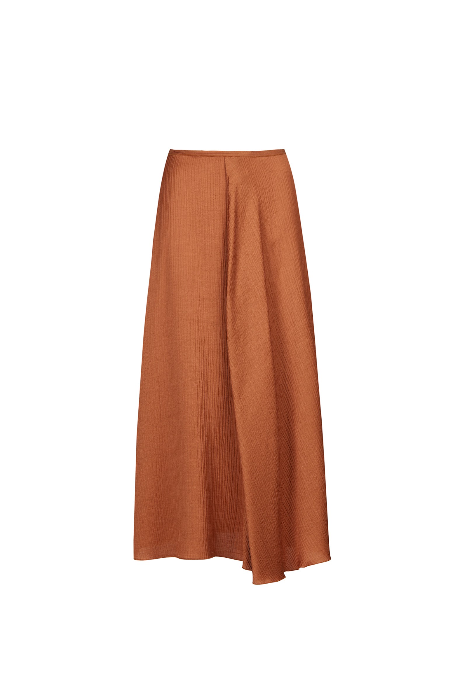 Long skirt with asymmetric hemline