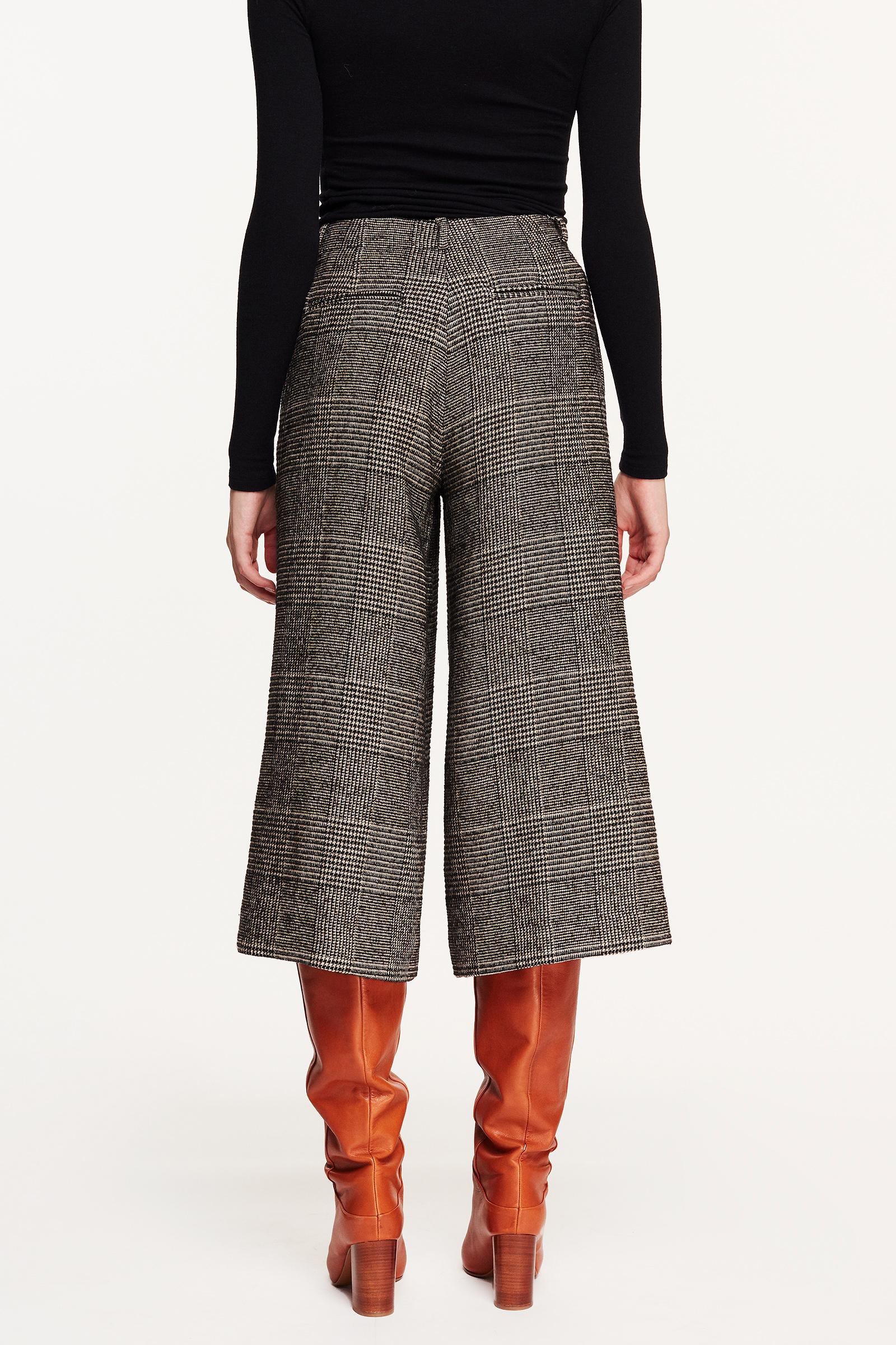 Wide-fit flared trousers