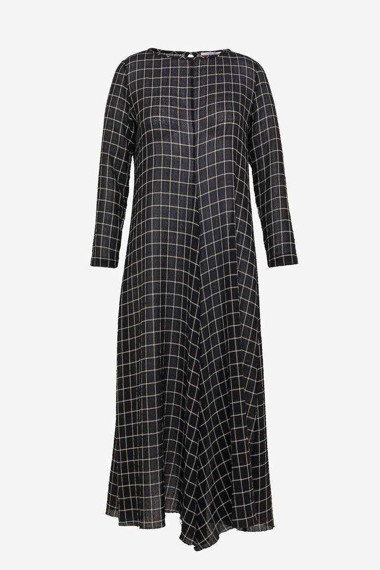 long tartan shirt dress